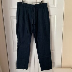 Rodd & Gunn Mens Navy Linen Resort Pant XL‎ Drawstring Beach Casual Regular Fit